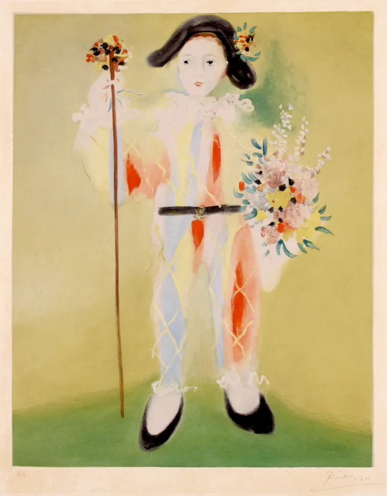 飞尘腐蚀法 Picasso - Le Petit Pierrot aux Fleurs