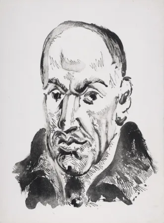 飞尘腐蚀法 Picasso - Le Poète à un excellent peintre étranger qui faisait son portrait, 1947