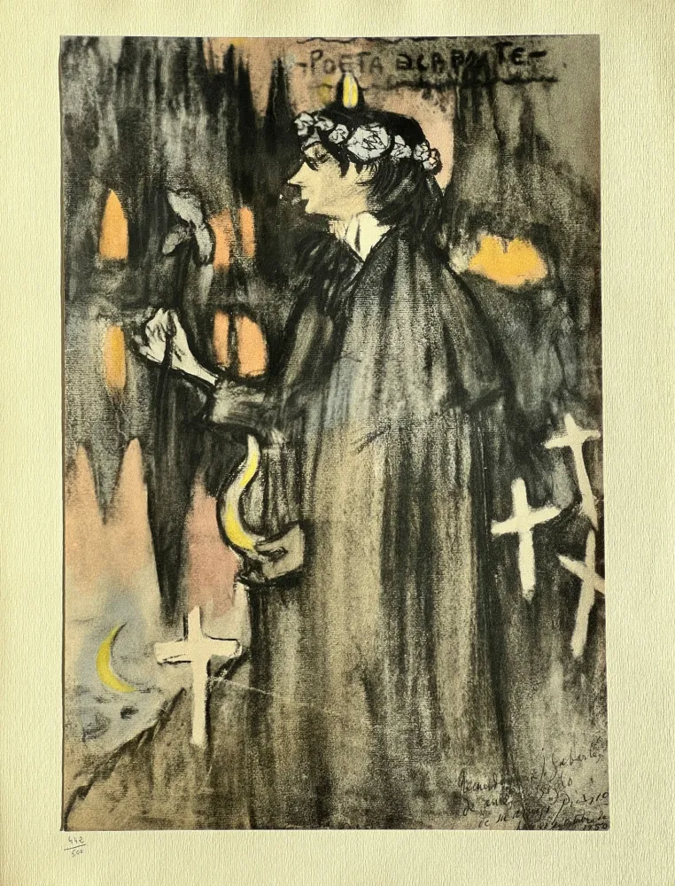 石版画 Picasso - Le Poete Decadent