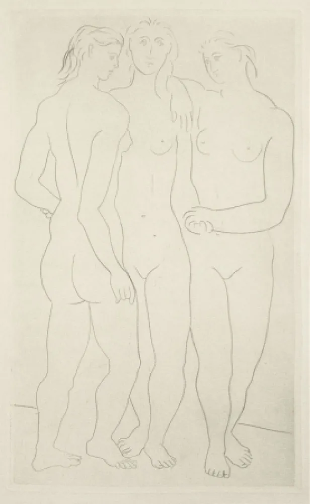 蚀刻版画 Picasso - Le Trois Graces II