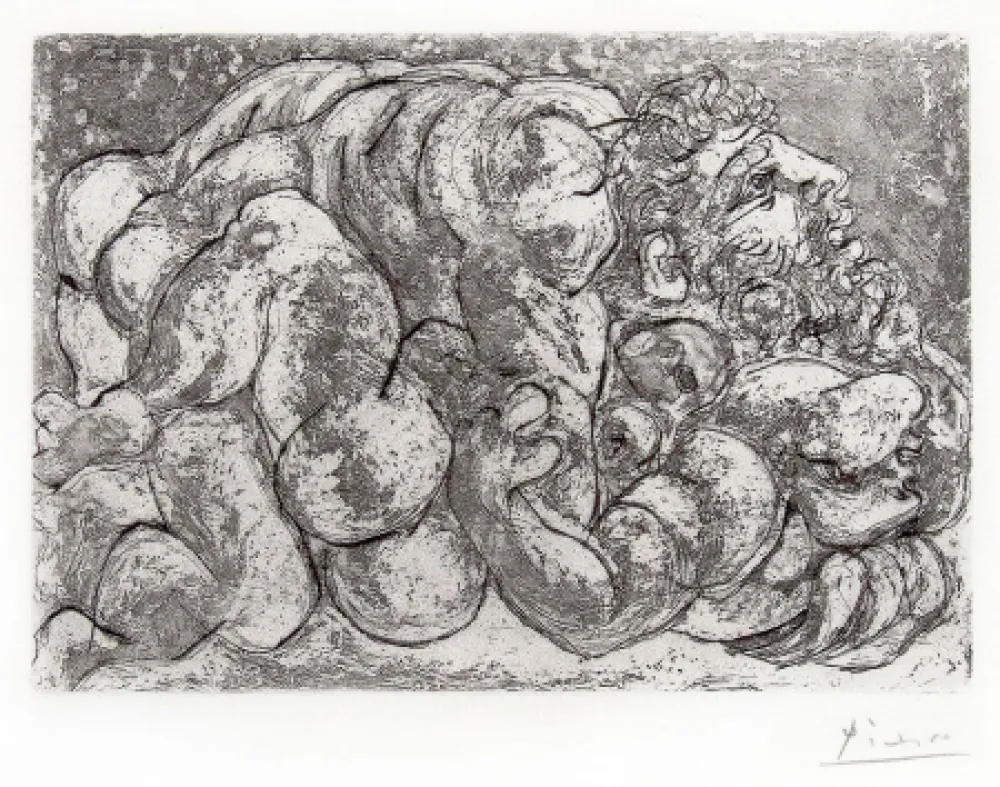 版画 Picasso - Le Viol IV from the Vollard Suite, 1933