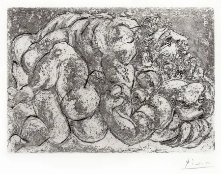 版画 Picasso - Le Viol IV from the Vollard Suite, 1933