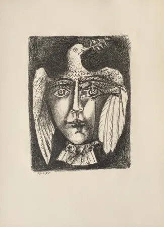 石版画 Picasso - Le Visage de la Paix (B. 687)