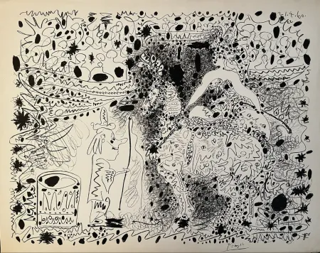 石版画 Picasso - L'Ecuyère - 1960