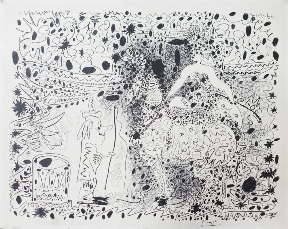 石版画 Picasso - L’Écuyère (The Horsewoman)