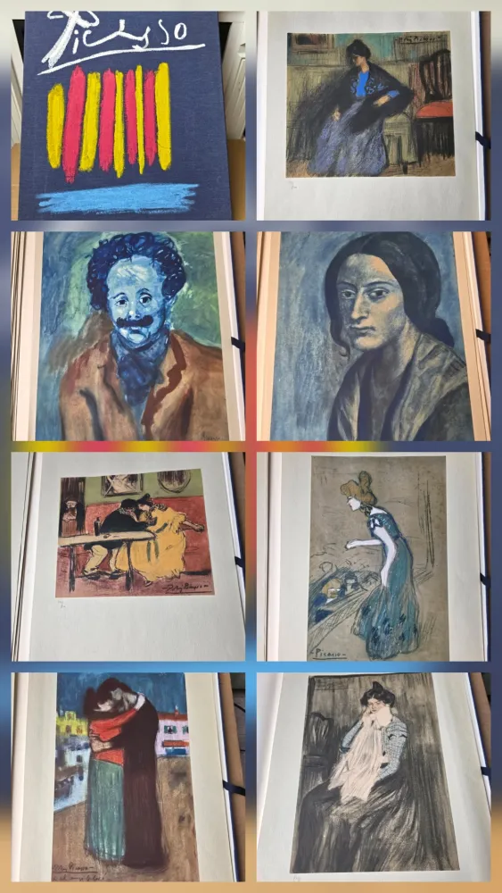 镂版印刷 Picasso - Les Bleus de Barcelone 1963