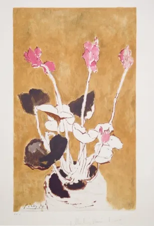 石版画 Picasso - Les Cyclamens, 22-E