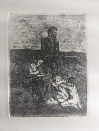版画 Picasso - Les pauvres