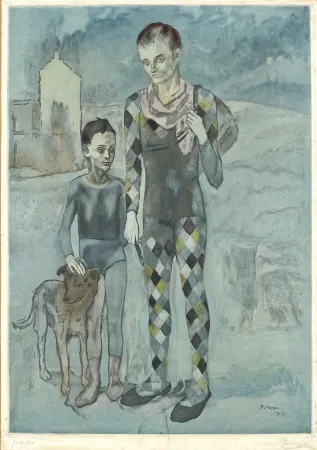 蚀刻飞尘法 Picasso - Les Saltimbanques