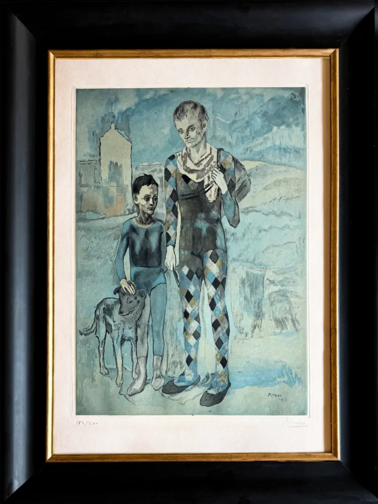 版画 Picasso - Les Saltimbanques