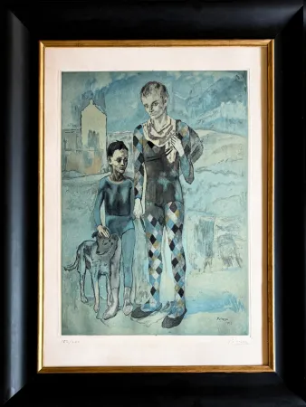 版画 Picasso - Les Saltimbanques