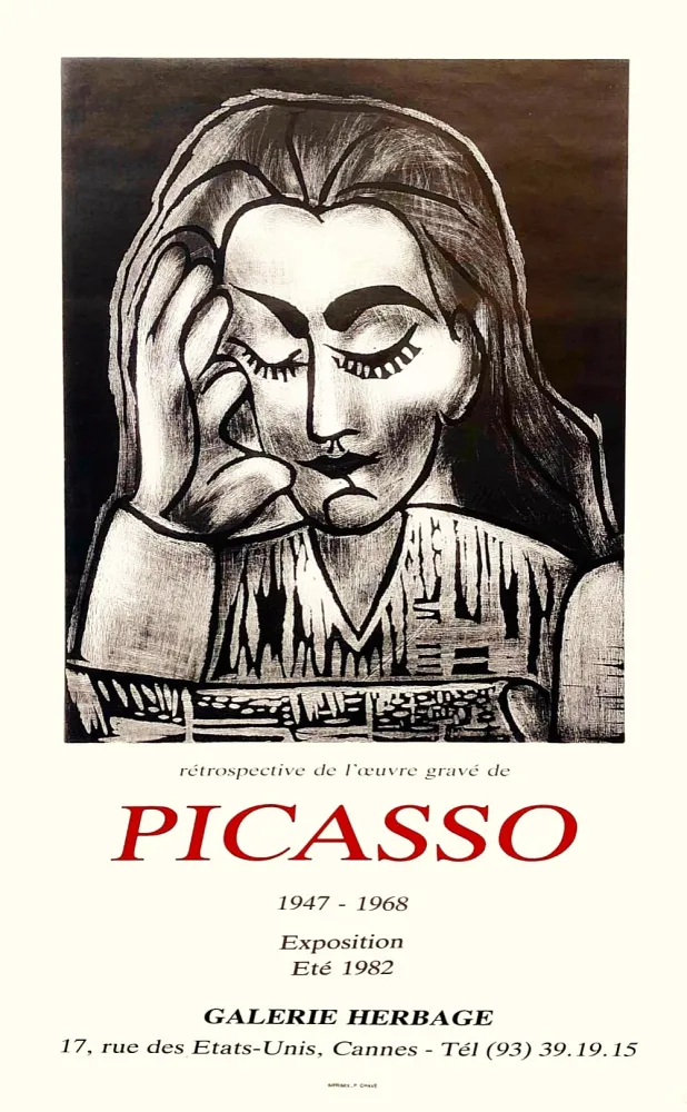 海报 Picasso - L'oeuvre gravee 1947-1968, HGalerie Herbage 1982