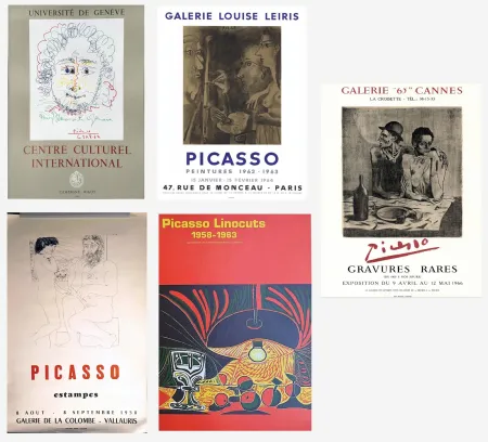 海报 Picasso - Lot de 5 Affiches Originales