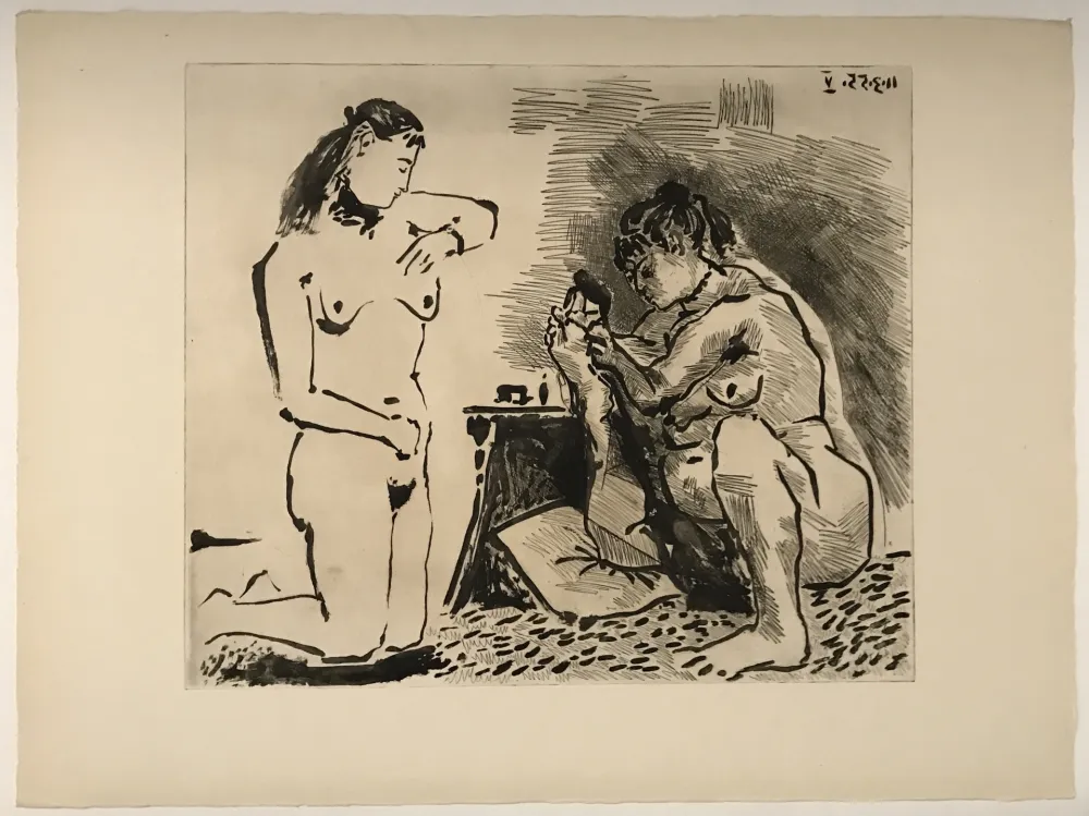 干刻版画 Picasso - Maison Close: La Toilette II