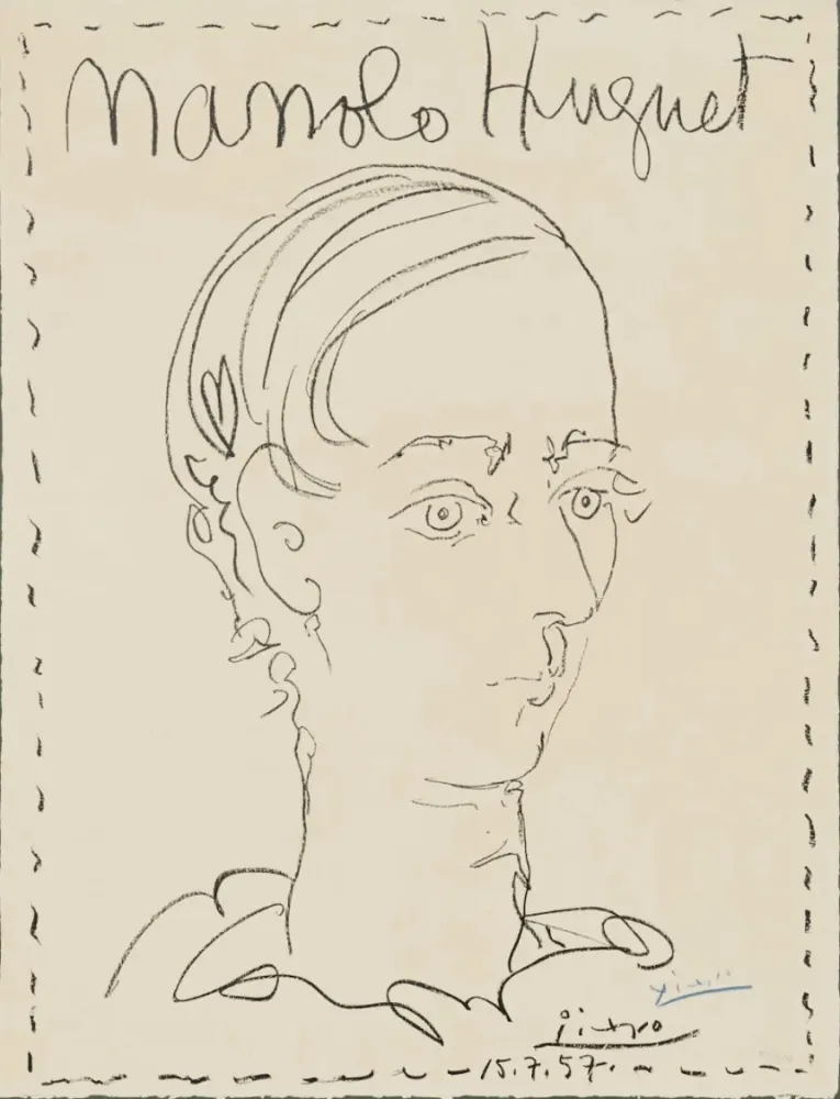 石版画 Picasso - Manolo Huguet