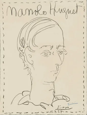 石版画 Picasso - Manolo Huguet