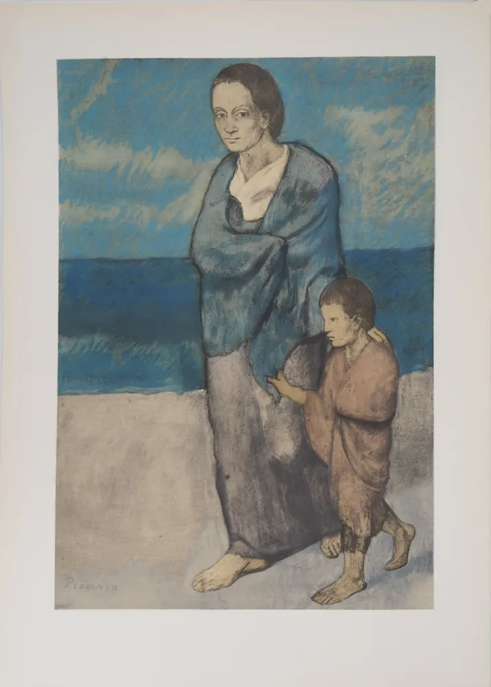 石版画 Picasso - Mère et enfant