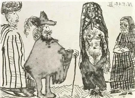 蚀刻飞尘法 Picasso - Mille et une nuits et Celestine: la jeune esclave