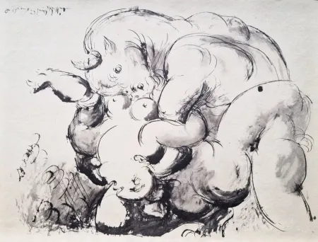 镂版印刷 Picasso - Minotaure