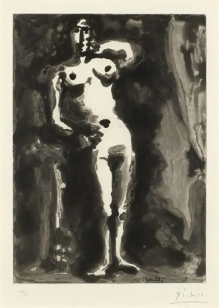 飞尘腐蚀法 Picasso - Nu accudé, from Sable Mouvant