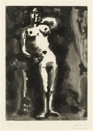 飞尘腐蚀法 Picasso - Nu accudé, from Sable Mouvant