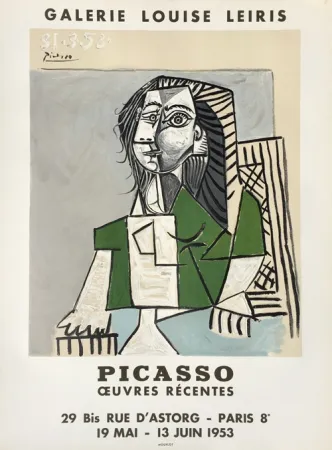 石版画 Picasso - Oeuvres Récentes, Galerie Louise Leiris