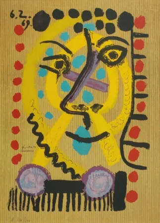 石版画 Picasso - One plate, from Les Portraits Imaginaires