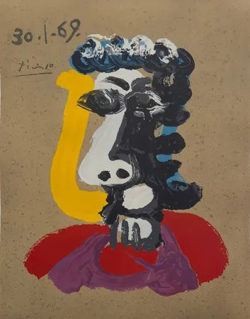 胶版印刷 Picasso - One plate, from Les Portraits Imaginaires (2)