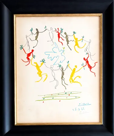 石版画 Picasso - Pablo Picasso (1881 - 1973) - La ronde de la jeunesse - Color lithograph on Arches paper - 1961