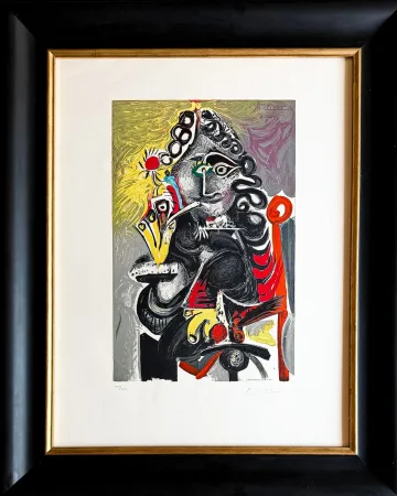 石版画 Picasso - Pablo Picasso (1881–1973) - Le Cavalier - Color lithograph on Arches paper - 1968