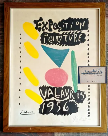 石版画 Picasso - Pablo Picasso, Exposition Peintures Vallauris, 1956, Hand-Signed 
