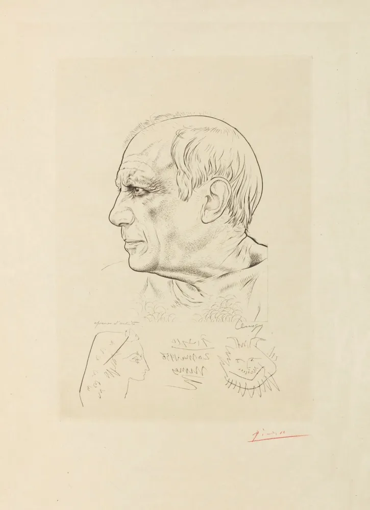 版画 Picasso - Pablo Picasso Paul Lemagny Portrait of Picasso.