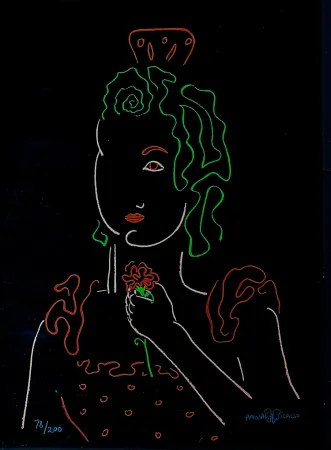 丝网印刷 Picasso - Paloma Picasso (1949) - Vallauris - Colour screen printing
