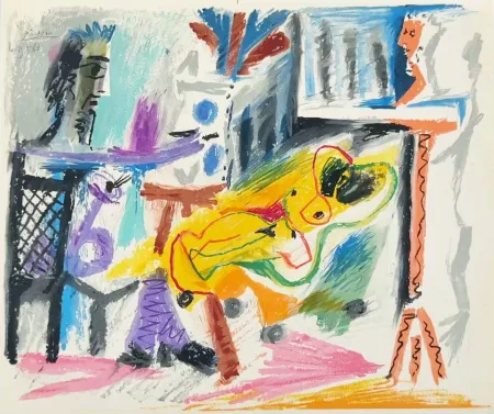 石版画 Picasso - Peintre et modèle