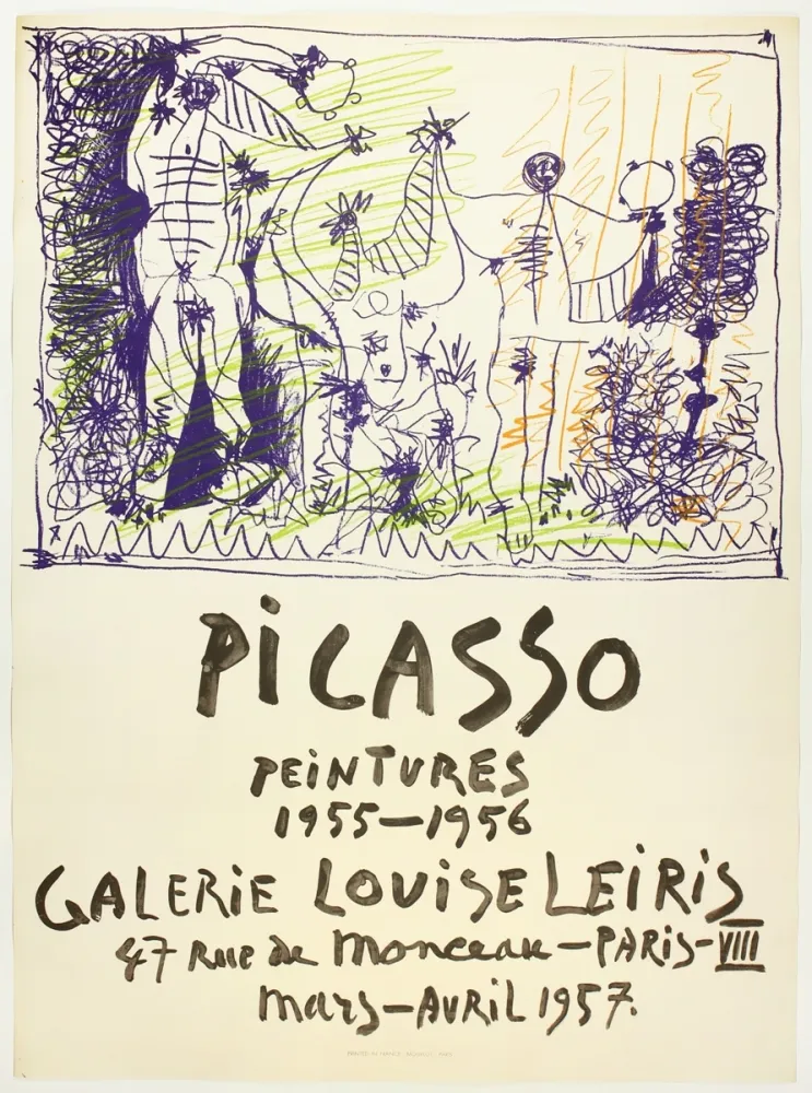石版画 Picasso - Peintures 1955 - 1956 (Galerie Louise Leiris)