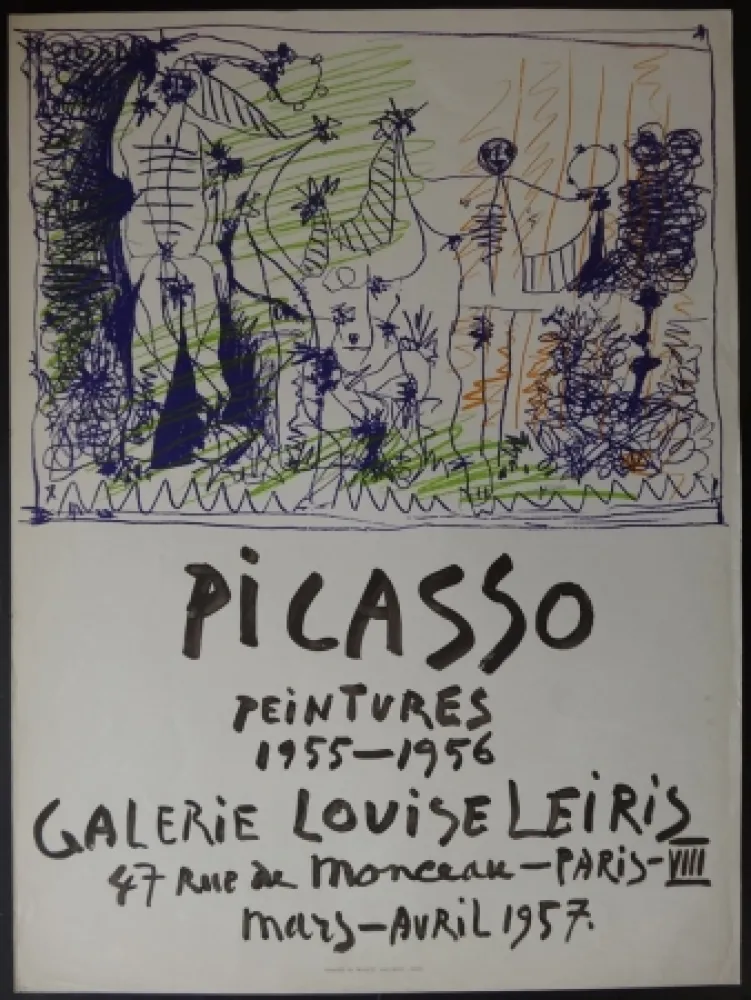 石版画 Picasso - Peintures - Galerie Leiris 1957