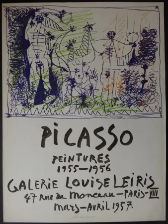 石版画 Picasso - Peintures - Galerie Leiris 1957