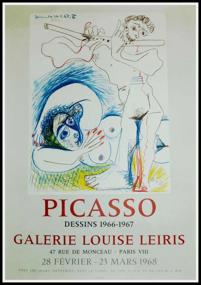 海报 Picasso - PICASSO, DESSINS 1966-1967 GALERIE LEIRIS 1968