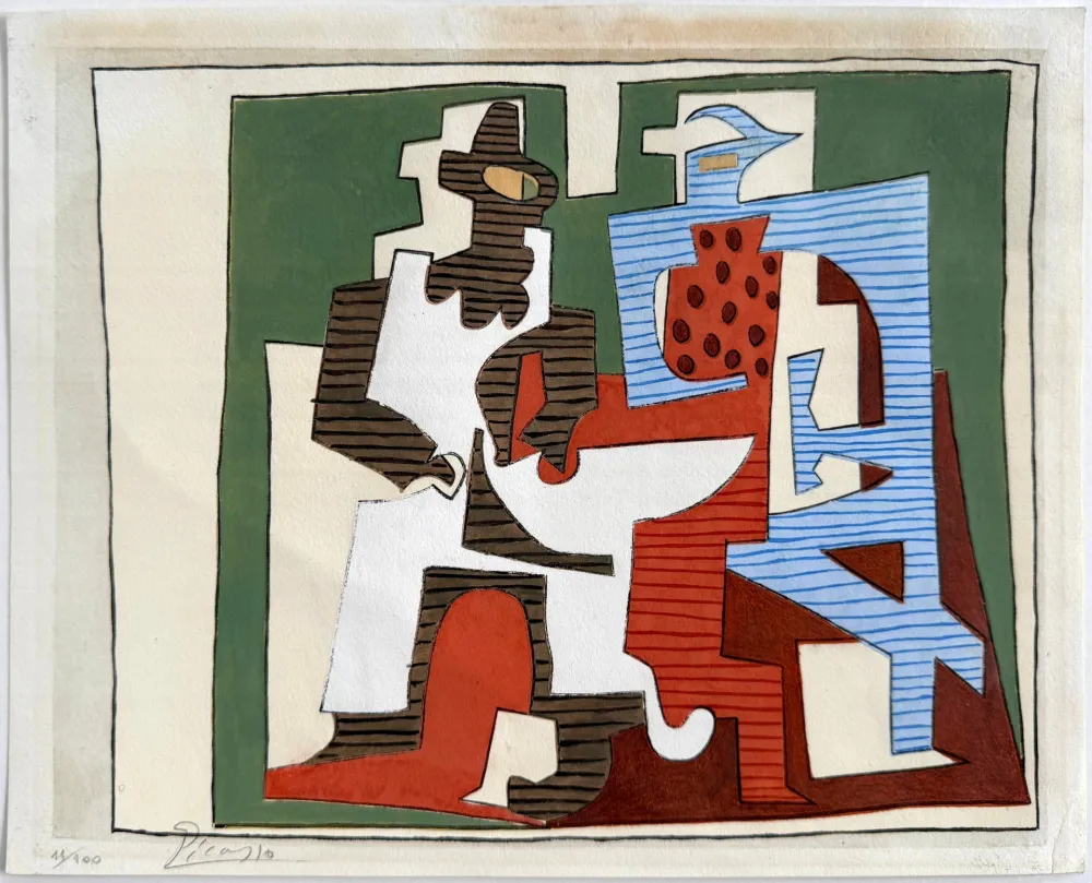镂版印刷 Picasso - Pierrot et arlequin (Pierrot and Harlequin)