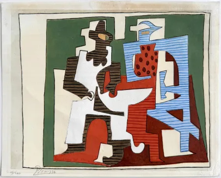 镂版印刷 Picasso - Pierrot et arlequin (Pierrot and Harlequin)