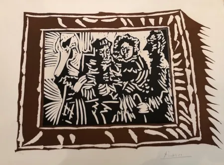 油毡版画 Picasso - Portrai de famille ingresque IV