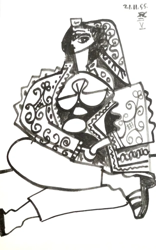 石版画 Picasso - Portrait de femme