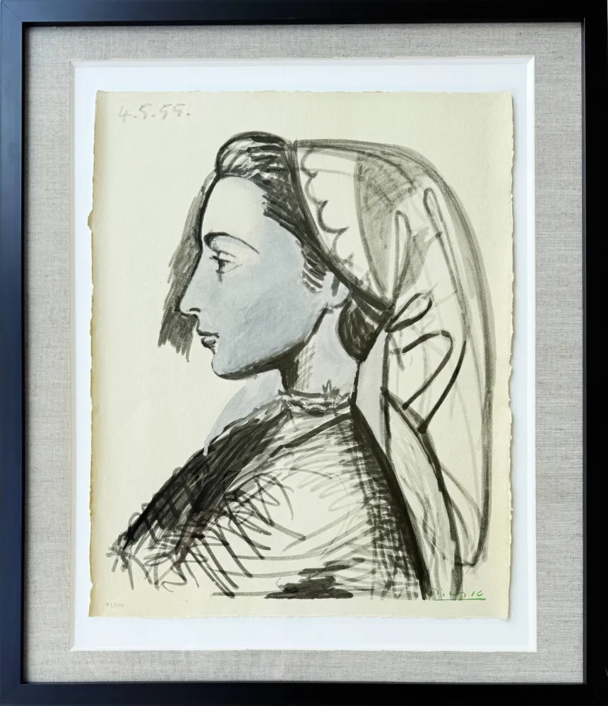石版画 Picasso - Portrait de Jacqueline