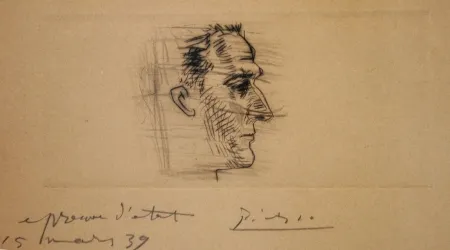 干刻版画 Picasso - Portrait de Marcel Boudin