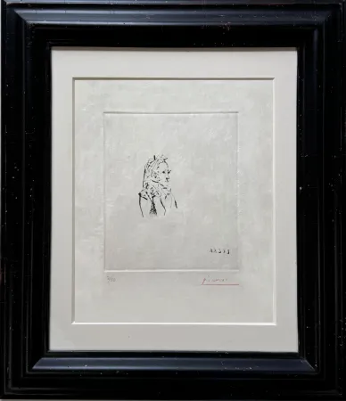 干刻版画 Picasso - Portrait de Pepe Illo