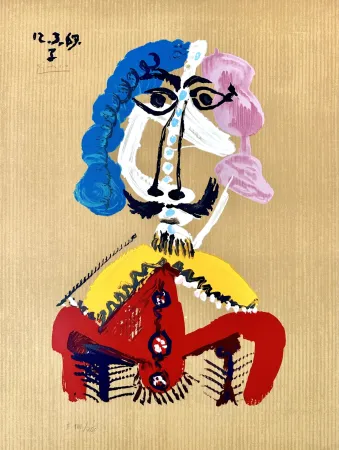 石版画 Picasso - Portrait Imaginaires 12.3.69 I