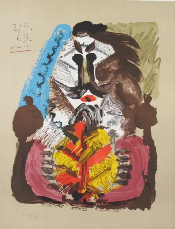 石版画 Picasso - Portrait Imaginaires 27.4.69