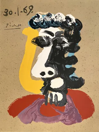 石版画 Picasso - Portrait Imaginaires 30.1.69