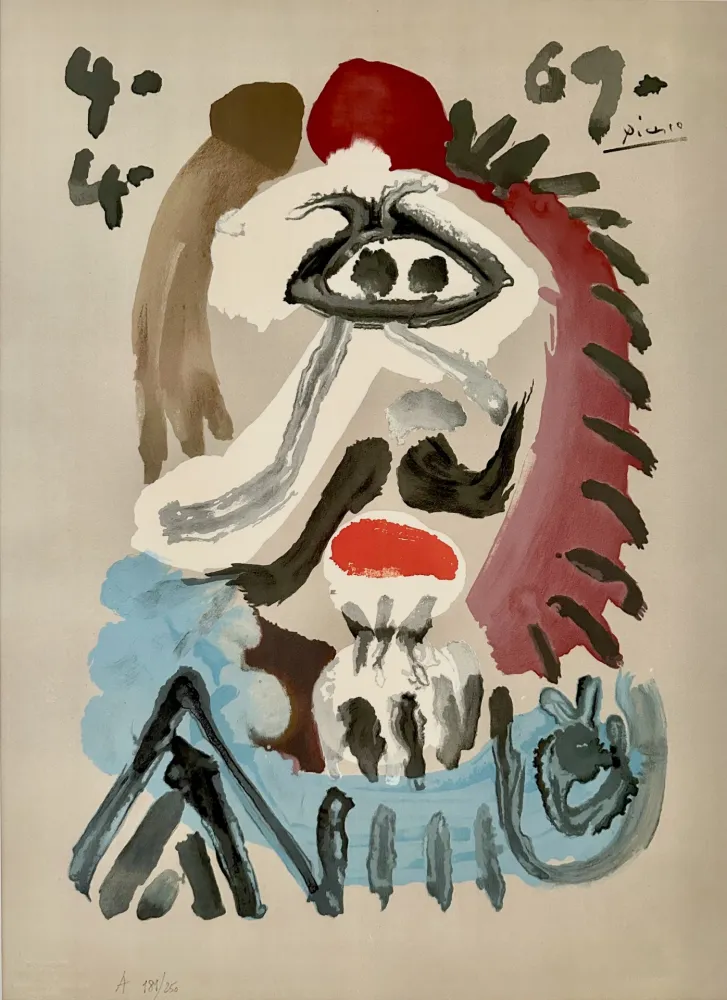 石版画 Picasso - Portrait Imaginaires 4.4.69
