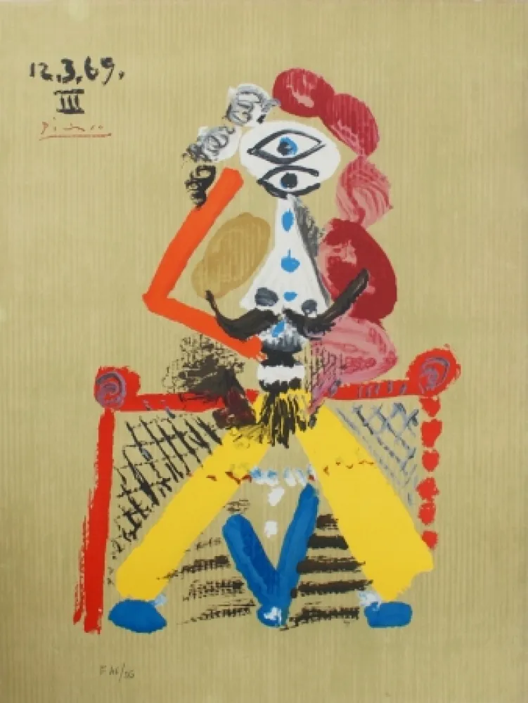 石版画 Picasso - Portraits Imaginaires 12.3.69 III SOLD